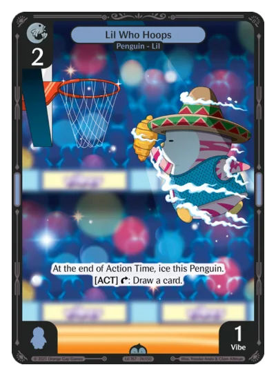 Lil Who Hoops, a Vibes card
