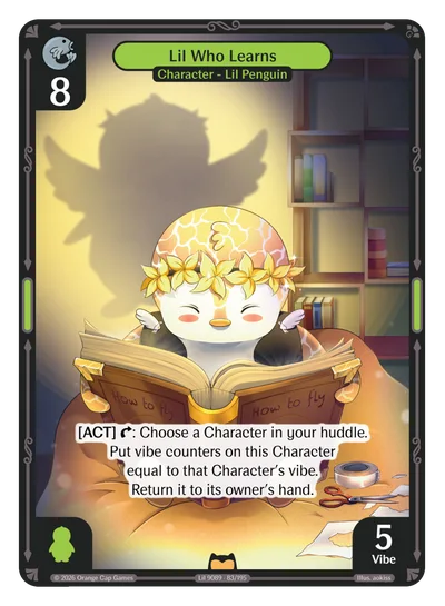 Lil Who Learns, a Vibes card