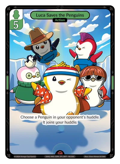 Luca Saves the Penguins, a Vibes card