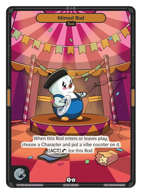 Mimed Rod, a Vibes card