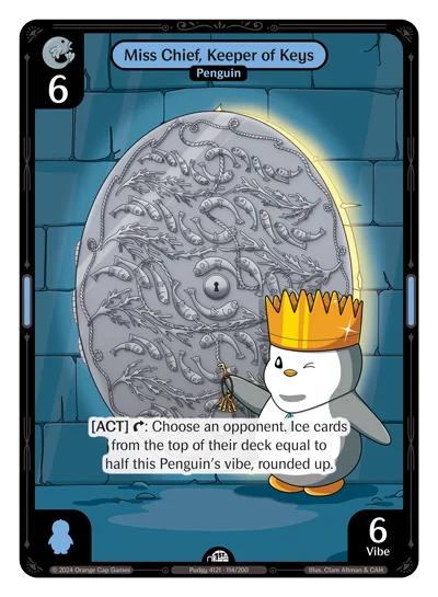 Miss Chief, Keeper of Keys, a Vibes card