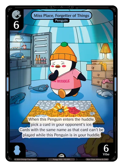 Miss Place, Forgetter of Things, a Vibes card