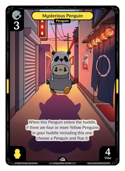 Mysterious Penguin, a Vibes card