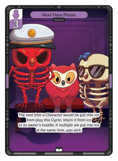 Next Floor Please, a Vibes card