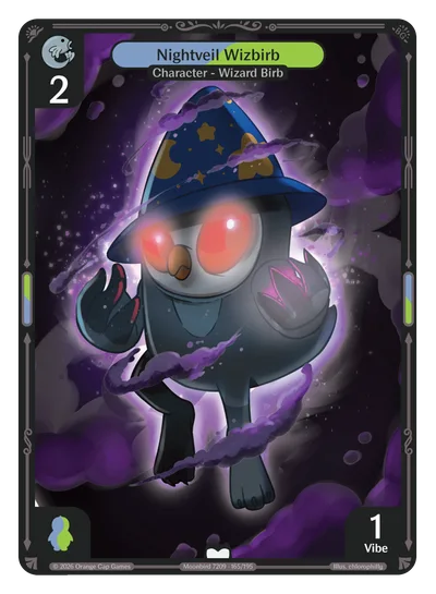 Nightveil Wizbirb, a Vibes card