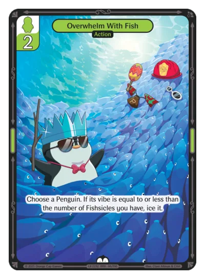 Overwhelm With Fish, a Vibes card
