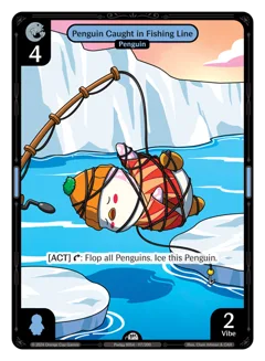 Penguin Caught in Fishing Line