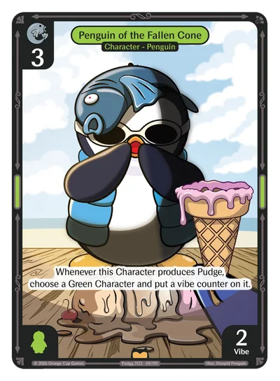 Penguin of the Fallen Cone, a Vibes card