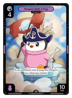 Penguin With a Flag