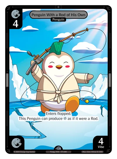 Penguin With a Rod of His Own, a Vibes card