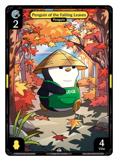 Penguin of the Falling Leaves, a Vibes card