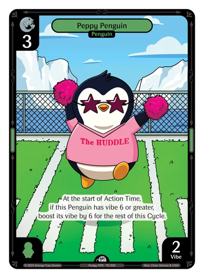 Peppy Penguin, a Vibes card