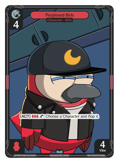 Perplexed Birb, a Vibes card