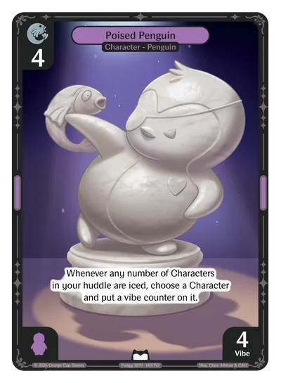 Poised Penguin, a Vibes card