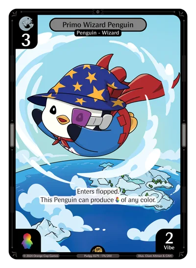 Primo Wizard Penguin, a Vibes card
