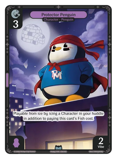 Protector Penguin, a Vibes card
