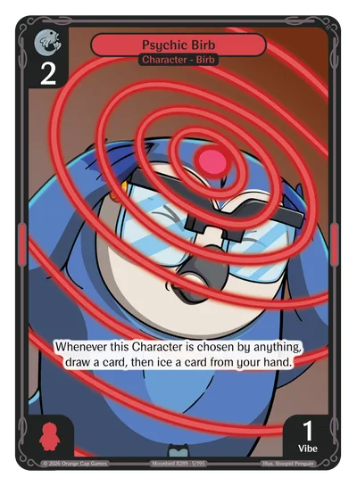 Psychic Birb, a Vibes card