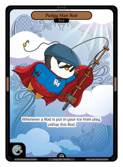 Pudgy Man Rod, a Vibes card