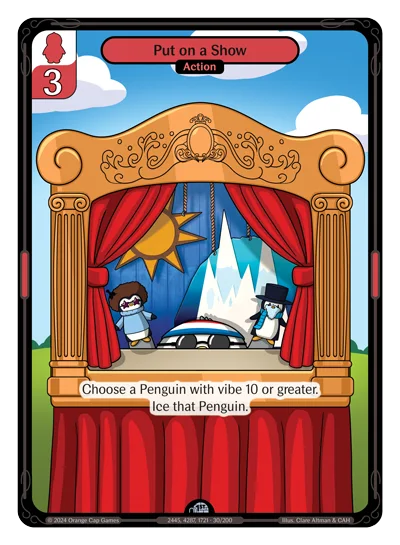 Put on a Show, a Vibes card