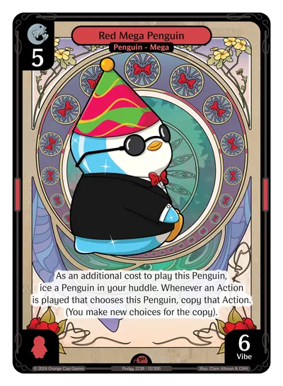 Red Mega Penguin, a Vibes card