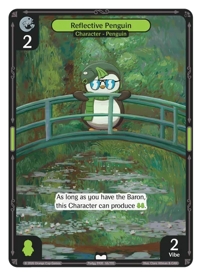 Reflective Penguin, a Vibes card