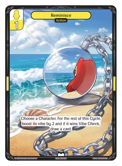 Reminisce, a Vibes card