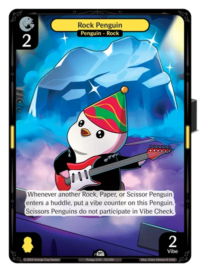 Rock Penguin, a Vibes card