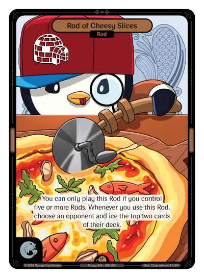 Rod of Cheesy Slices, a Vibes card