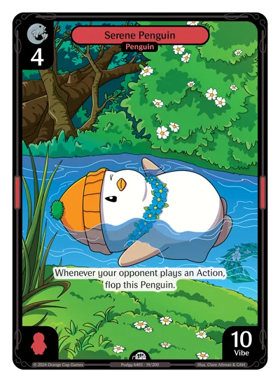 Serene Penguin, a Vibes card