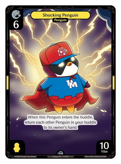 Shocking Penguin, a Vibes card