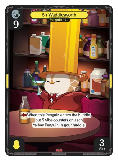Sir Waddlesworth, a Vibes card