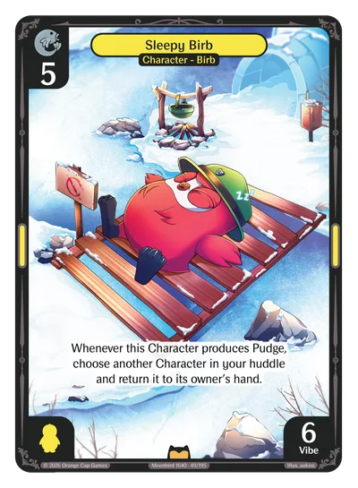 Sleepy Birb, a Vibes card