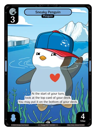 Sneaky Penguin, a Vibes card