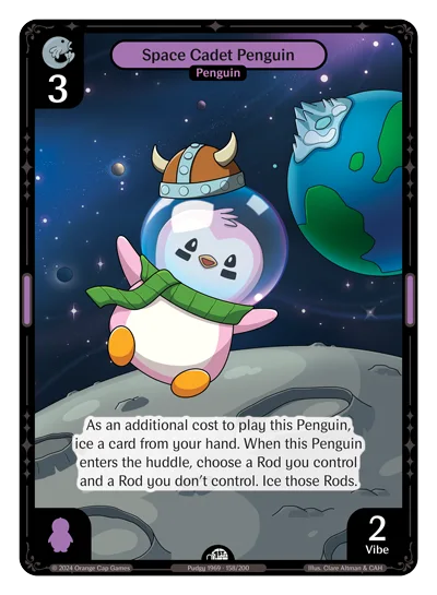 Space Cadet Penguin, a Vibes card