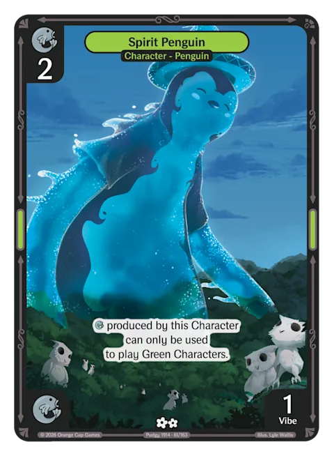 Spirit Penguin, a Vibes card