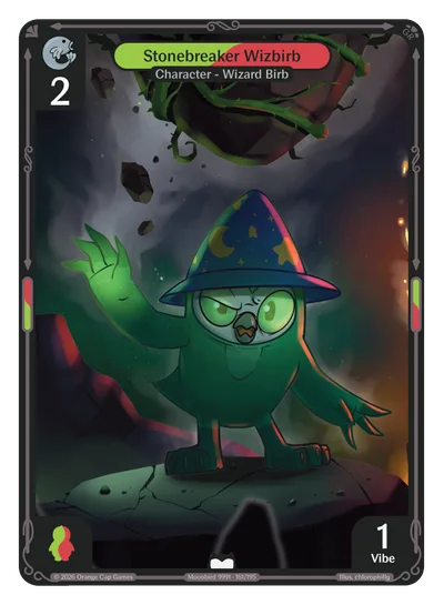 Stonebreaker Wizbirb, a Vibes card
