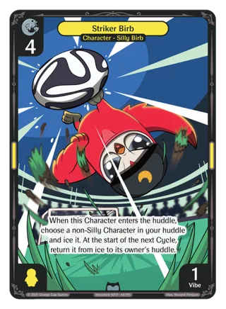 Striker Birb, a Vibes card