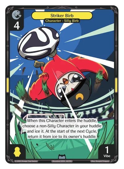 Striker Birb, a Vibes card