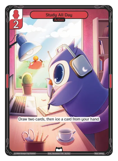 Study All Day, a Vibes card