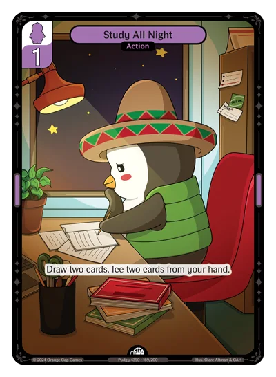 Study All Night, a Vibes card