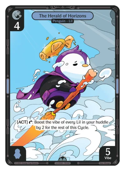 The Herald of Horizons, a Vibes card