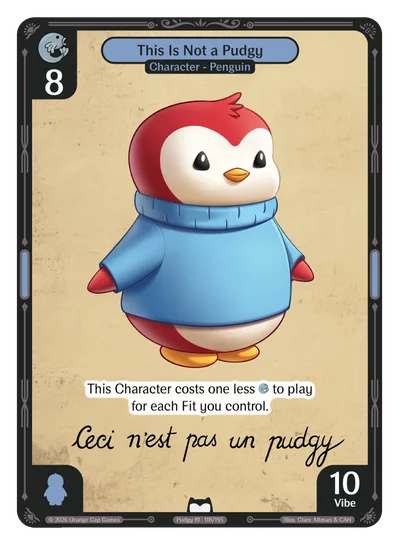 This Is Not a Pudgy, a Vibes card
