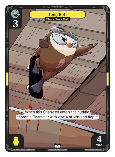Tony Birb, a Vibes card