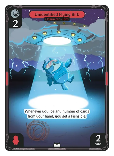 Unidentified Flying Birb, a Vibes card