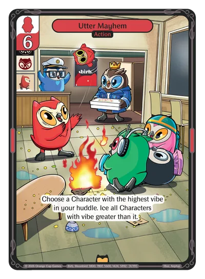 Utter Mayhem, a Vibes card