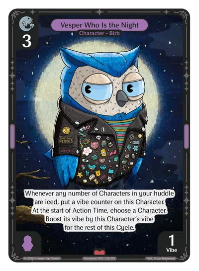 Vesper Who Is the Night, a Vibes card