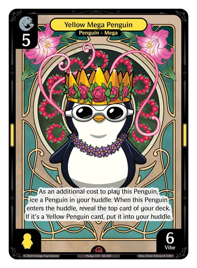 Yellow Mega Penguin, a Vibes card