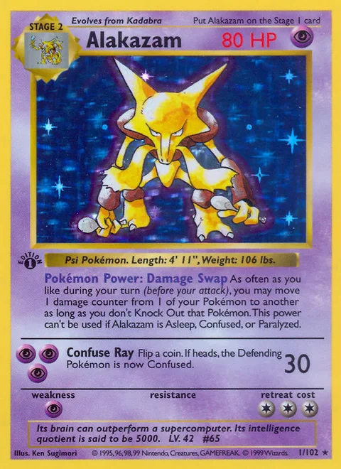 Alakazam, a Pokémon card