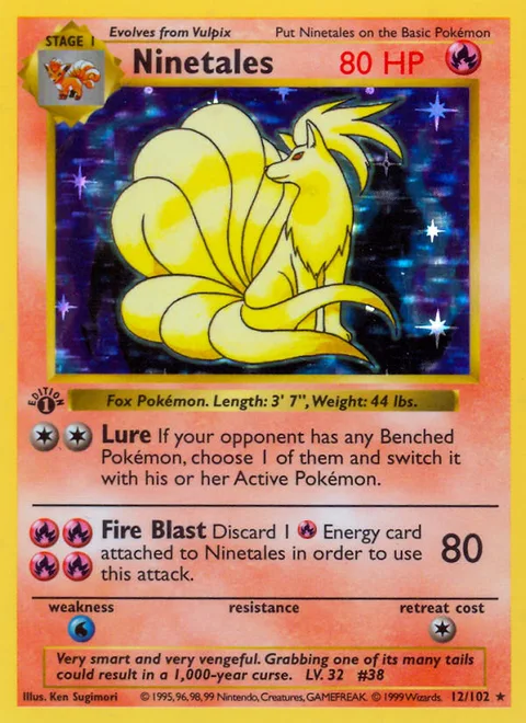 Ninetales, a Pokémon card