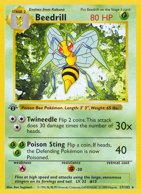 Beedrill, a Pokémon card